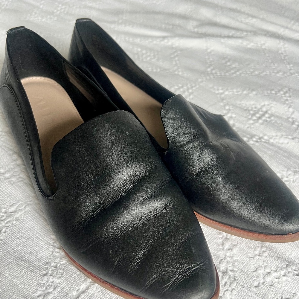 Aldo leather  mule shoes